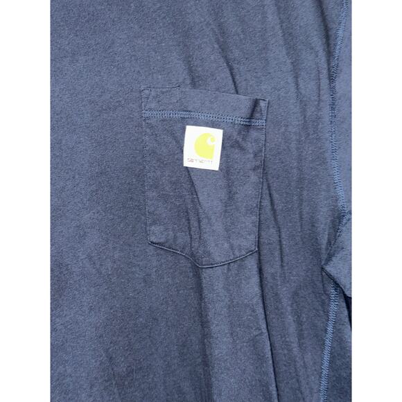 Carhartt Force Relaxed Fit Short Sleeve Pocket T Shirt Navy XLT 106652126 - Picture 4 of 9